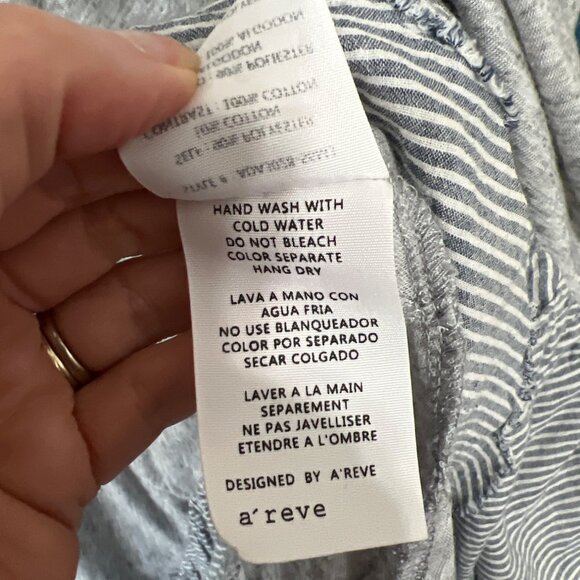 Gray Striped Ruffle Hem Sleeveless Mini Dress or Top S - Picture 7 of 7